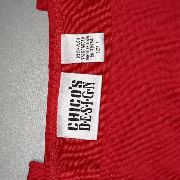 Chico's Bateau Neck Sleeveless Top, Red, Size Large - Picture 6 of 7